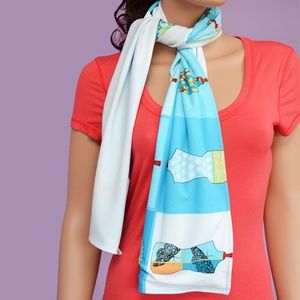 NWT Scarf Wrap Shawl Multi Color Stretch Polyester